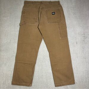 Vintage Key Carpenter Pants Men’s 34x29 Brown Duck Canvas Workwear Distressed